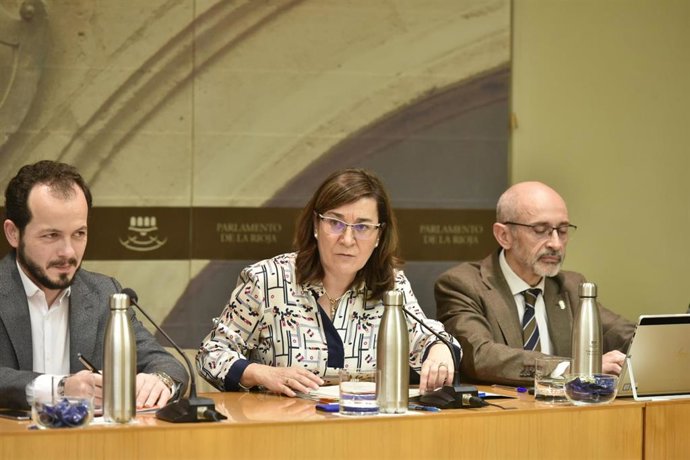 La consejera de Salud, Sara Alba, ha comparecido en el Parlamento de La Rioja para informar de su presupuesto
