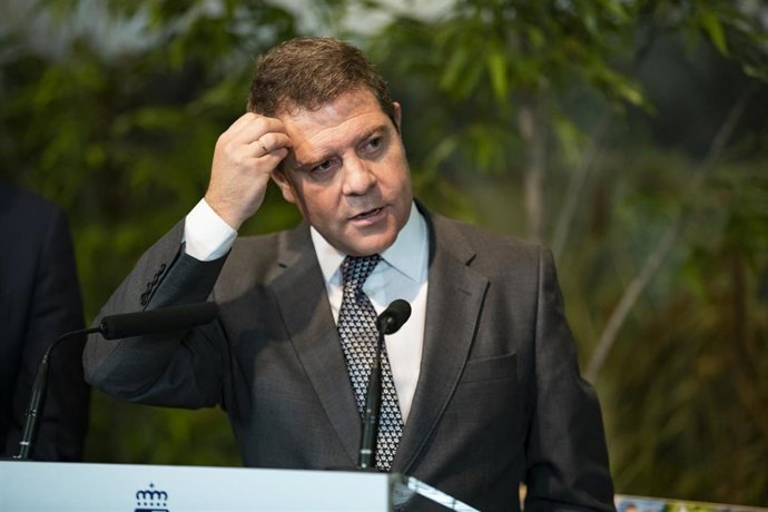 El presidente de C-LM, Emiliano García-Page, en la inauguración de la exposición sobre caza de Ciudad Real.