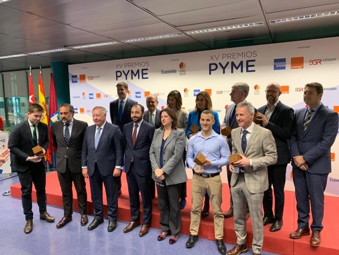 Consejero de Economía, Empleo y Competitividad de la Comunidad de Madrid, Manuel Giménez, en los premios Pyme