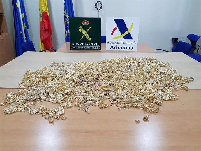 Intervienen en Melilla más de 26 kilos de oro