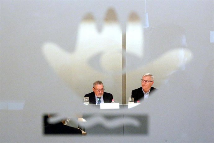 José Vicente González y Joan Ribó en la reunión del Patronato de Feria Valencia