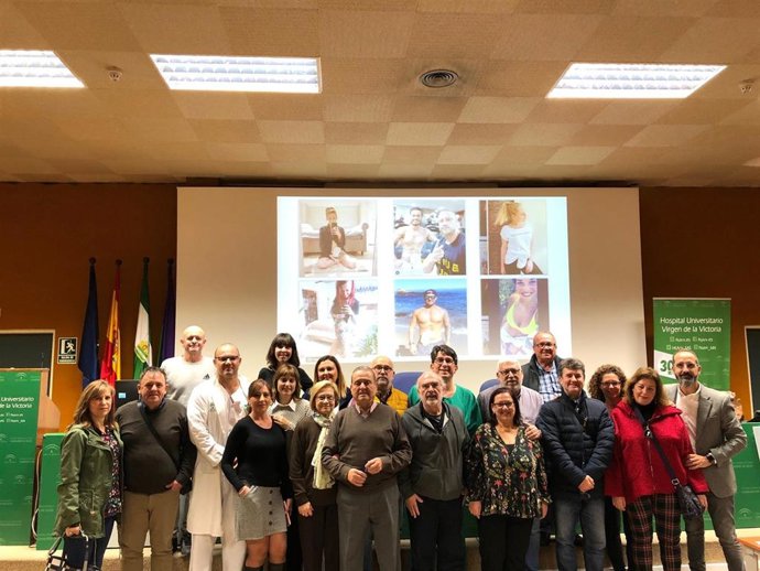 Grupo de pacientes ostomizados del Hospital Clínico de Málaga
