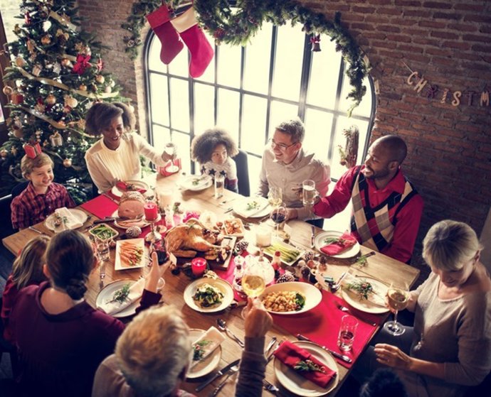 Family Together Christmas Celebration Concept
