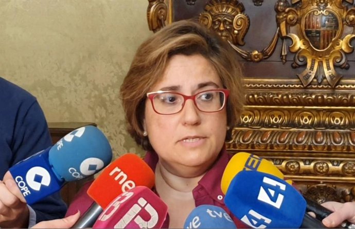 La portavoz del PP en el Ayuntamiento de Palma, Mercedes Celeste, en declaraciones a los medios