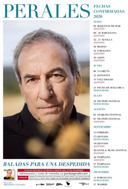 Cartel de la gira 'Baladas para una despedida' de José Luis Perales