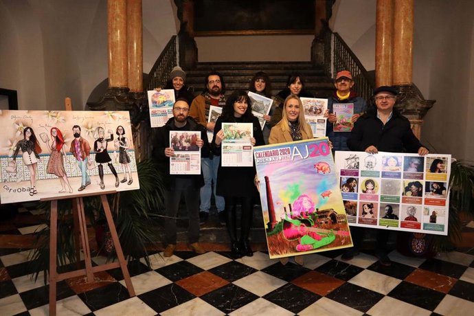 Blasco (centro) en la presentación de la Agenda Joven 2020