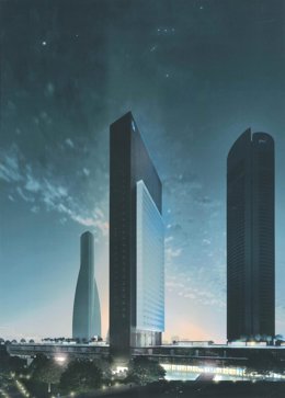 Recreación de la quinta torre en el Paseo de la Castellana.