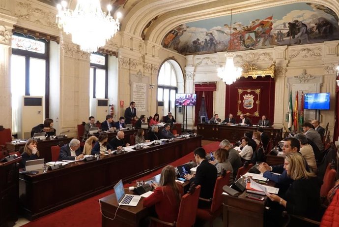 Pleno del Ayuntamiento de Málaga en una imagen de archivo 