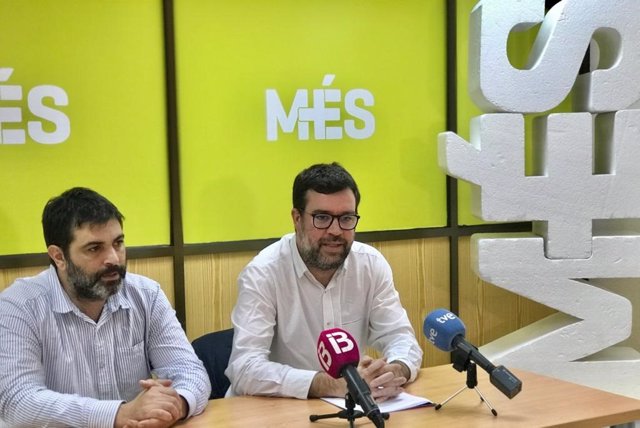 El coordinador de MÉS per Mallorca, Antoni Noguera, en rueda de prensa
