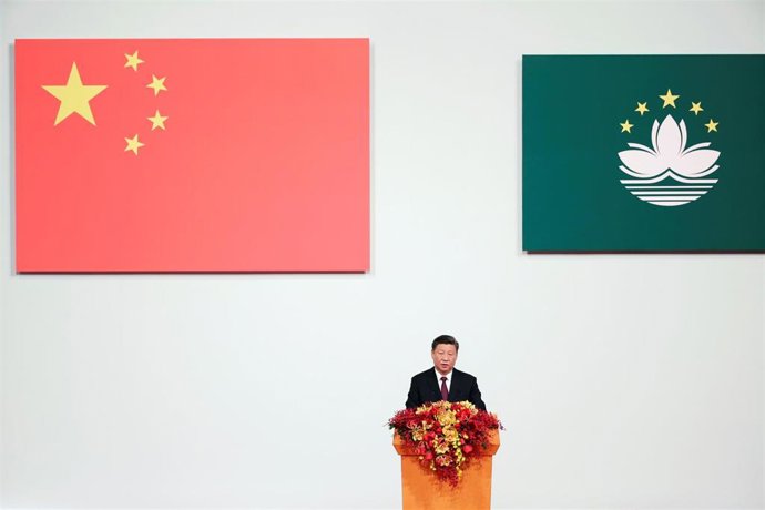 El presidente de China, Xi Jinping, durante su visita a Macao para celebrar el 20 aniversario de la vuelta del territorio tras casi cuatro siglos de dominio portugués.