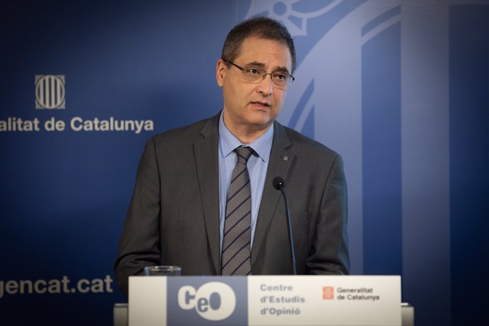 El director del CEO, Jordi Argelaguet, en rueda de prensa el 20 de diciembre de 2019.