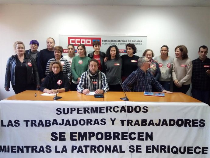 Rueda de prensa sobre la huelga para minoristas de alimentación