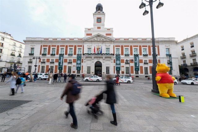 Fachada de la Casa de Correos (actual sede del Gobierno de la Comunidad de Madrid).