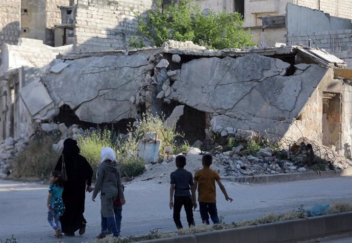 Daños provocados por los bombardeos en la provincia siria de Idlib