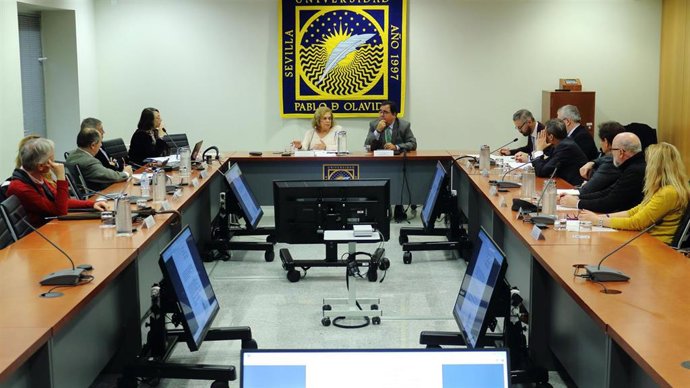 Reunión del Consejo Social de la Universidad Pablo de Olavide (UPO) de Sevilla.