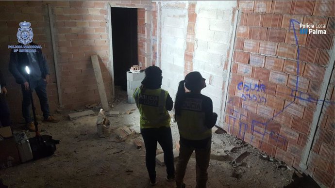 La Policía Nacional y la Policía Local desmantelan un 'piso franco' en Es Vivero destinado a la producción de marihuana