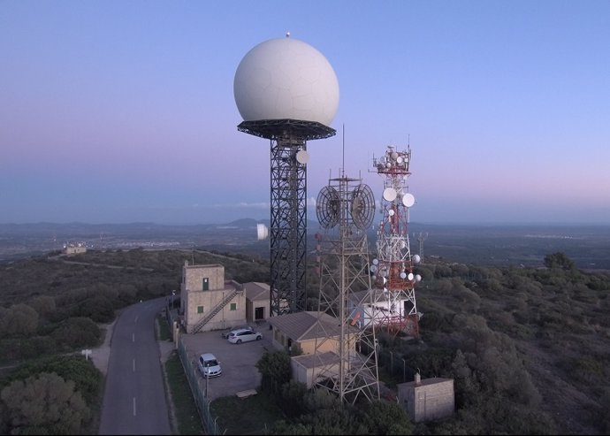 El radar de Randa en Mallorca.
