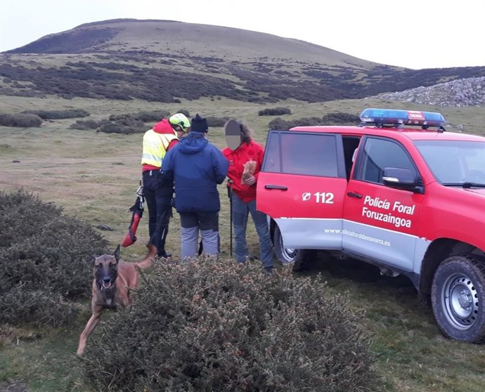 Localizado en buen estado un montañero desaparecido en la Sierra de Aralar