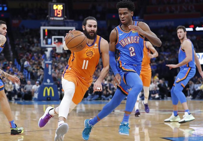 Ricky Rubio, en un partido de los Phoenix Suns.