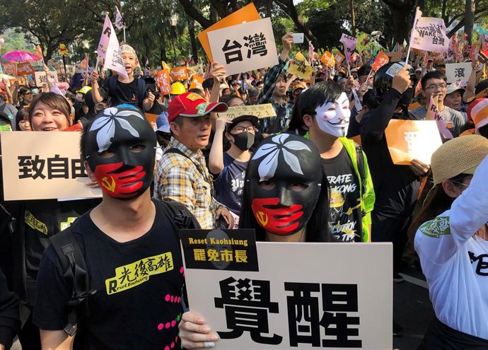 Manfiestación en Taiwán