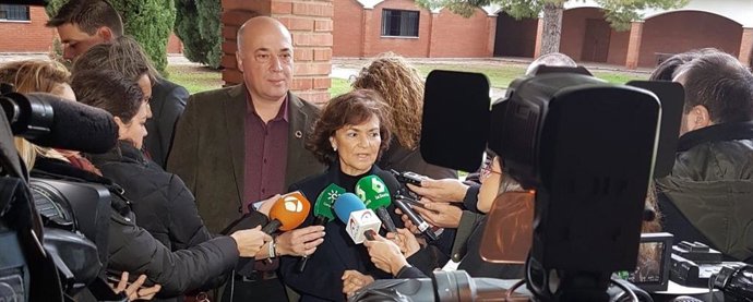 La secretaria de Igualdad del PSOE y vicepresidenta del Gobierno en funciones, Carmen Calvo, este sábado