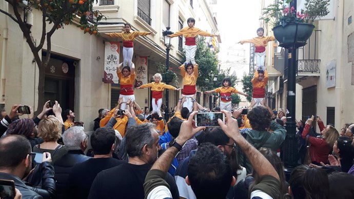 Muixeranga en el 87 aniversario de les Normes de Castelló