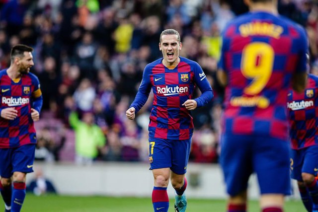 Antoine Griezmann celebra un gol con el FC Barcelona.