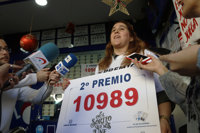 El 10.989, el segundo premio del Sorteo de Navidad 2019, deja 1.250.000 euros en Málaga capital