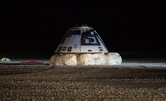 Nave 'Starliner' de Boeing en la base de White Sands, Nuevo México, Estados Unidos