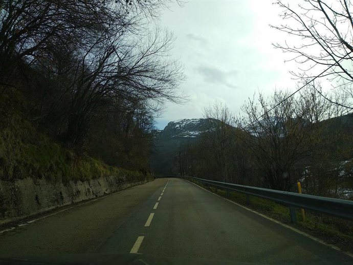 Puerto de Tarna (Asturias), en un día de invierno