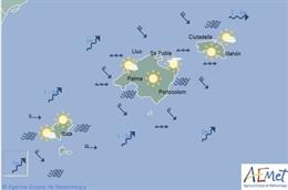 El tiempo en Baleares hoy, 23 de diciembre de 2019.