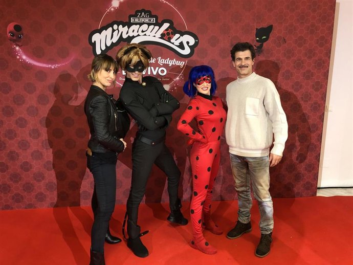 Rodolfo Sancho y Xenia Tostado - estreno Miraculous, el espectaculo de Ladybug