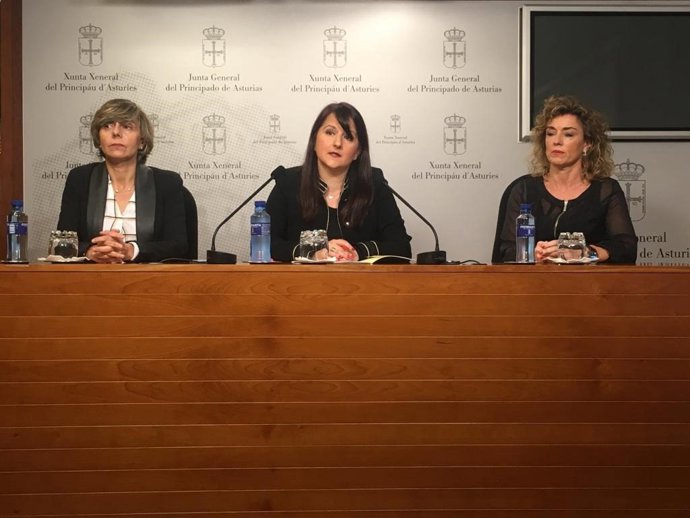 Las diputadas de Ciudadanos Ana María Coto, Laura Pérez Macho y Susana Fernández