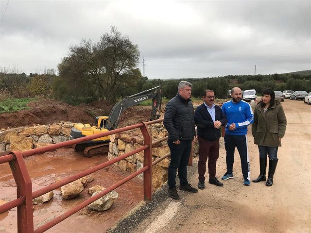 Visita a las obras en la carretera de Miraelrío