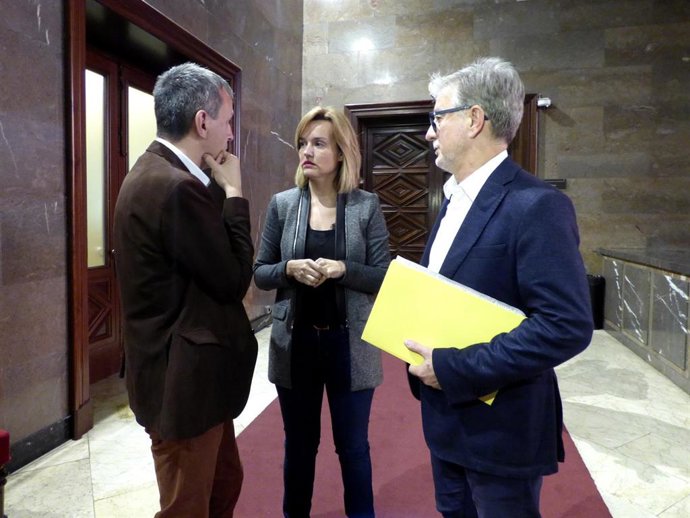 Portavoces de la oposición en el Ayuntamiento de Zaragoza.
