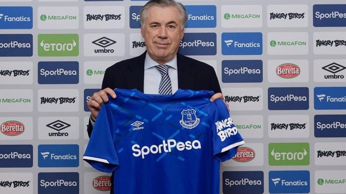 Carlo Ancelotti, en su presentación como entrenador del Everton FC