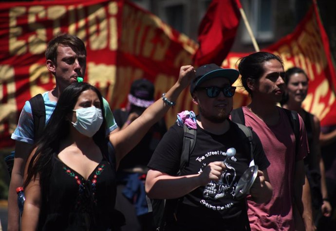 Imagen de archivo de una protesta en Chile. 