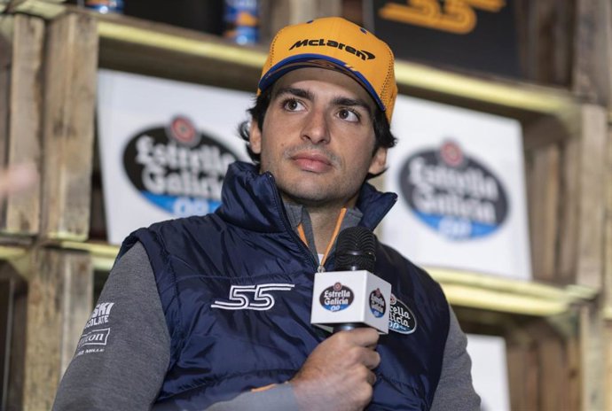 Carlos Sainz en un evento de Estrella Galicia