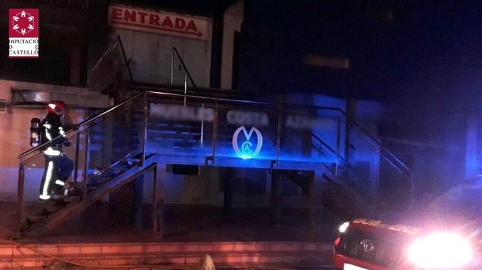 Almacén de ropa incendiado en Benicarló