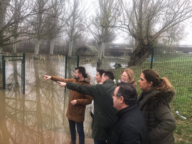 Tudanca visita las zonas afectadas por el temporal en Benavente