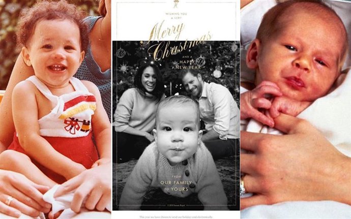 Felicitación navidad Archie con Meghan y príncipe Harry
