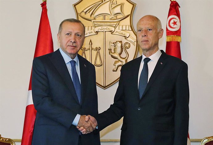 Erdogan con Kais Saied en su visita sorpresa a Túnez