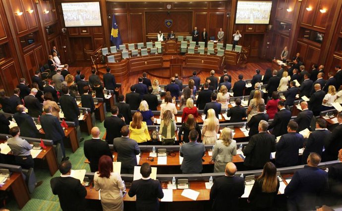 Imagen de archivo del Parlamento de Kosovo en la anterior legislatura, en 2017