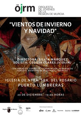 Nota/ La Orquesta De Jóvenes De La Región De Murcia Ce Lebra Su Encuentro De Navidad Y Ofrece Un Programa Barroco En Puerto Lumbreras