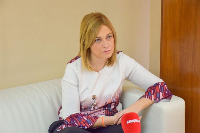 La portavoz parlamentaria de Cs, Carmen Picazo, en una entrevista con Europa Press.