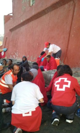 Ocupantes de una patera llegada a Ceuta en una imagen de archivo