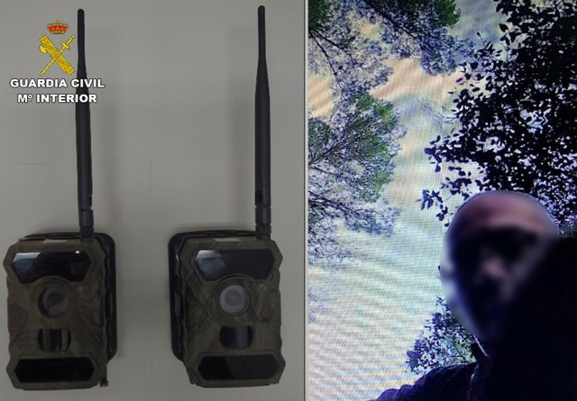 Imagen del hombre detenido por robar en una vivienda de Esporles, captada por la cámara de seguridad de la finca.