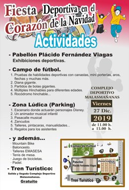 Alcalá organiza este viernes una fiesta lúdico-deportiva bajo el nombre de 'En el Corazón de la Navidad'