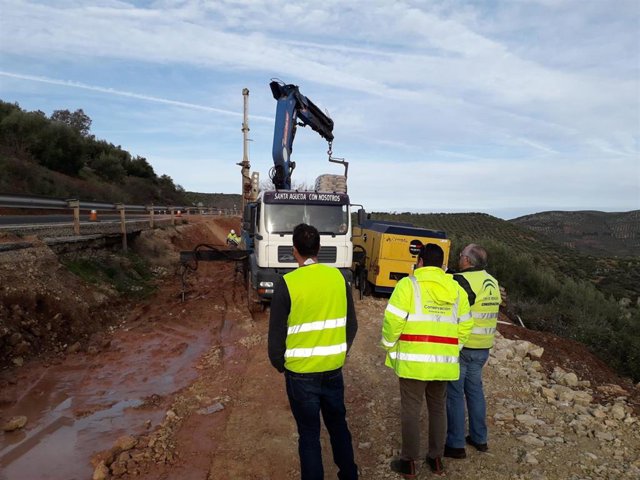 Obras de emergencia e la A-312