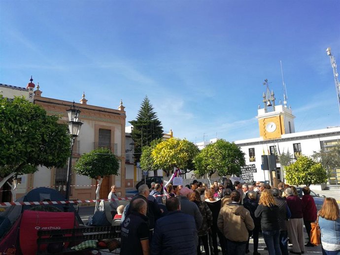 Protesta de los parcelistas del Sector F